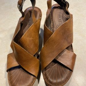 Born brown wedge sandals